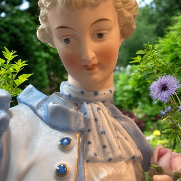 Antique French Bisque Figurines – 16” Pair of Elegant Man and Woman - Picture 9 of 15